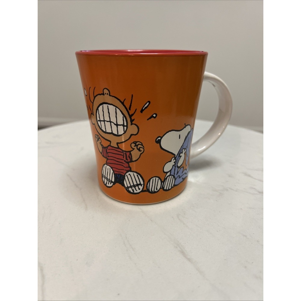 Snoopy & Linus "Crying Isn't Going To Help" Peanuts Gibson Ceramic Mug 12 Oz
